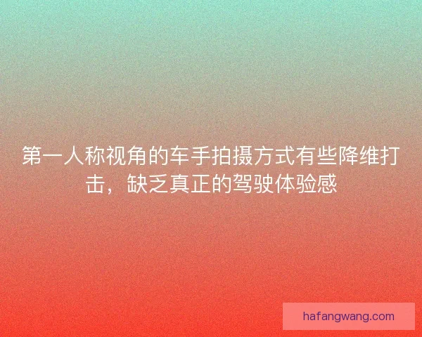 第一人称视角的车手拍摄方式有些降维打击，缺乏真正的驾驶体验感
